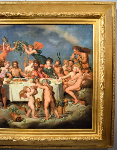 Le banquet des Dieux, Maître maniériste flamand fin XVIe - Romano Ischia